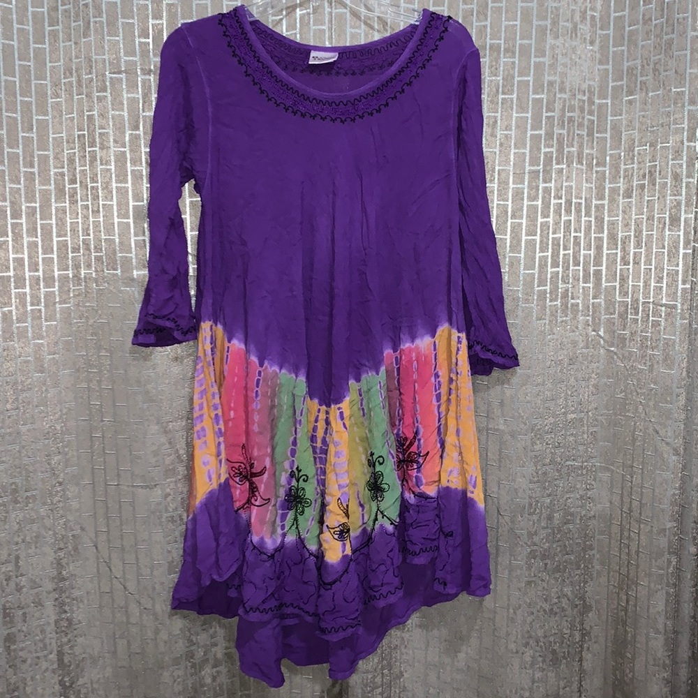 Purple long sleeve dress